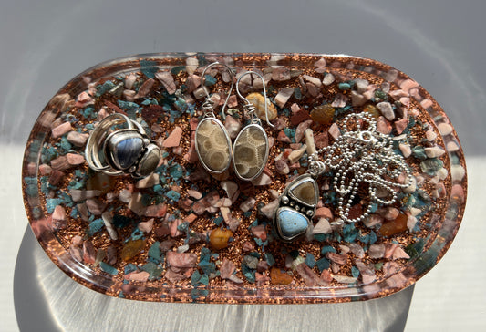Great Lakes Stones Oval Tray