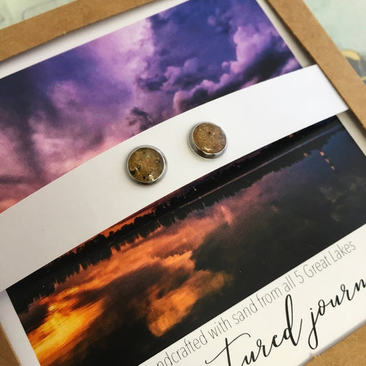 Great Lakes Sand Stud Earrings