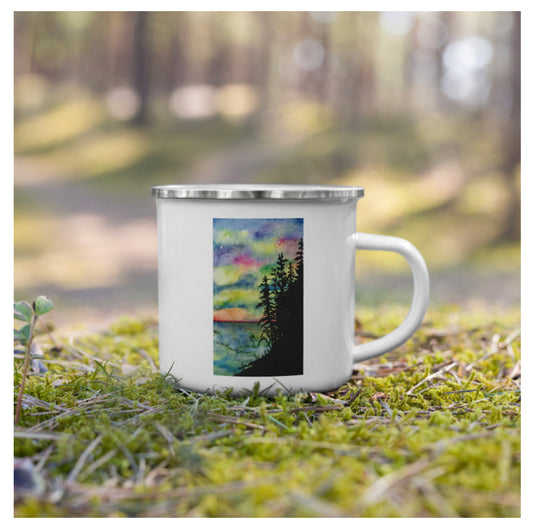 Northern Lights Enamel Mug