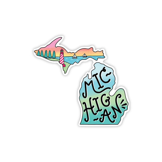 Michigan Lighthouse Sticker