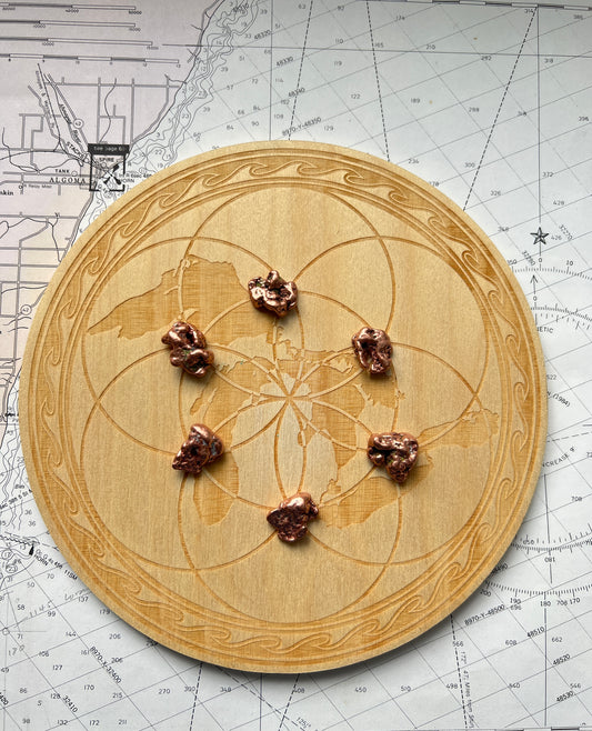 Copper Nuggets Flat set of 6